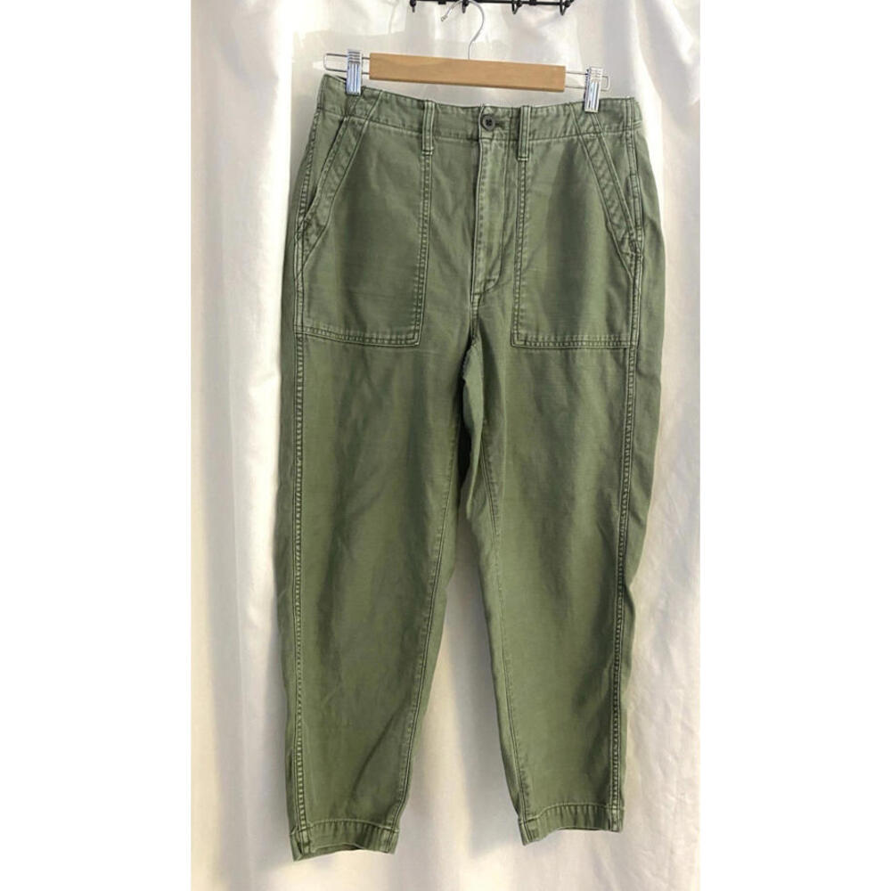 Madewell  Relaxed Fit Womens Green Pants Size 27 Tapered Leg High Rise.  0131